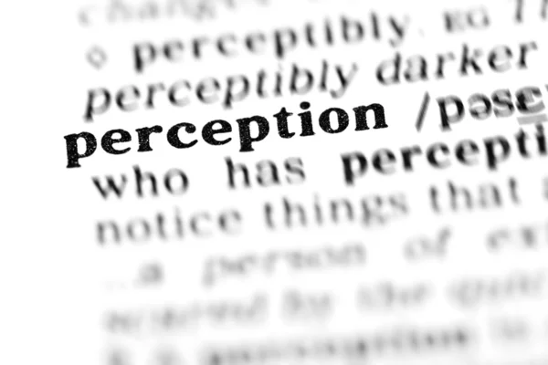 Percepção palavra dicionário — Fotografia de Stock