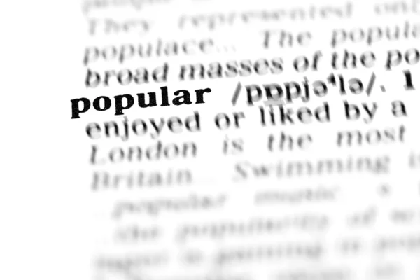 Diccionario palabra popular — Foto de Stock