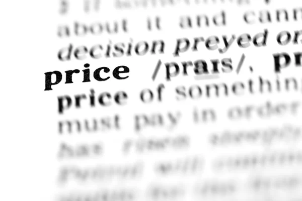 Price word dictionary — Stock Photo, Image