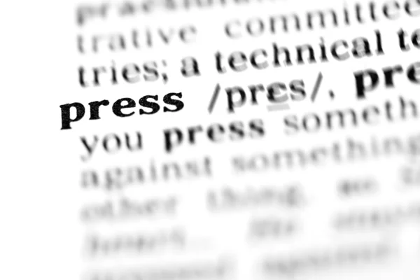 Press word dictionary — Stock Photo, Image