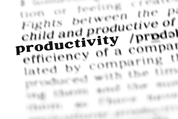 Productivity word dictionary — Stock Photo, Image