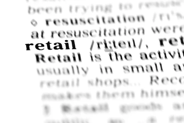 Retail word dictionary — Stock Photo, Image