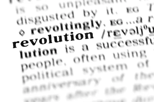 Revolução dicionário palavra — Fotografia de Stock