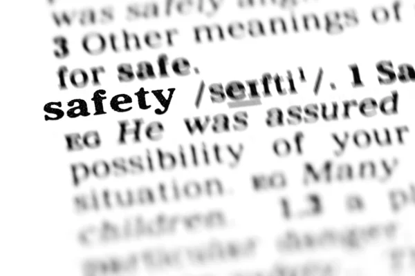 Safety word dictionary — Stock Photo, Image