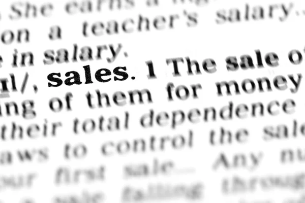 Sales word dictionary — Stock Photo, Image