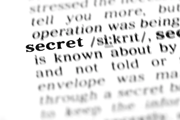 Secret word dictionary — Stock Photo, Image