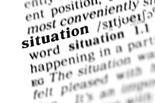 Situation word dictionary — Stock Photo, Image