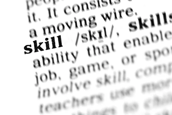 Skill word dictionary — Stock Photo, Image
