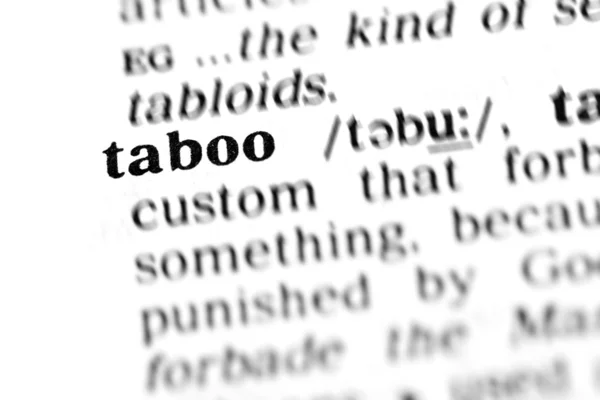 Tabuwort Wörterbuch — Stockfoto