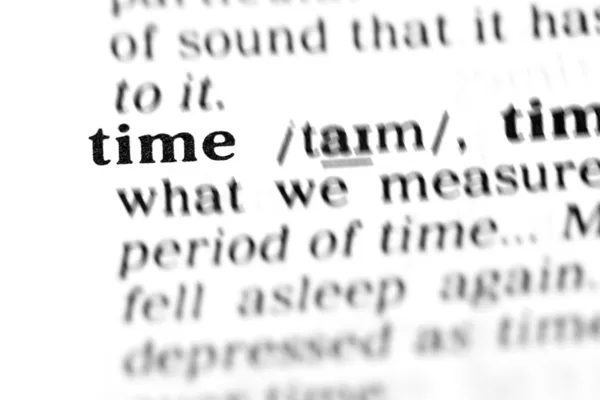 Time word dictionary — Stock Photo, Image