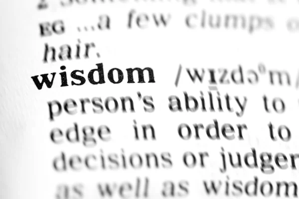 Wisdom word dictionary — Stock Photo, Image