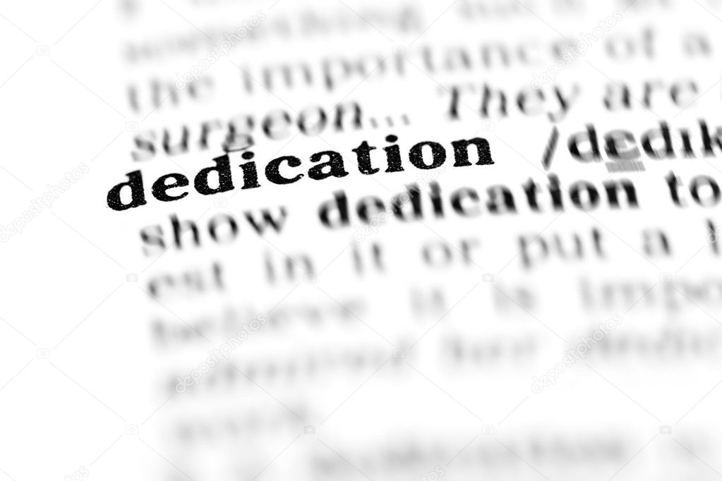 dedication word dictionary