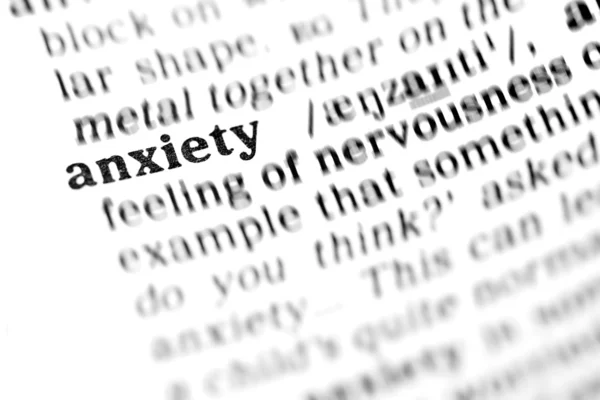 Anxiety word dictionary — Stock Photo, Image