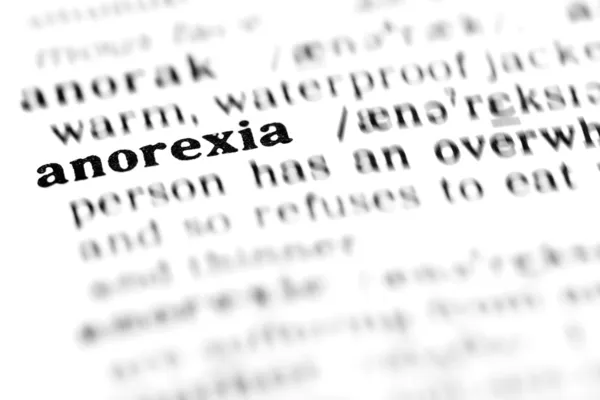 Anorexia dicionário palavra — Fotografia de Stock