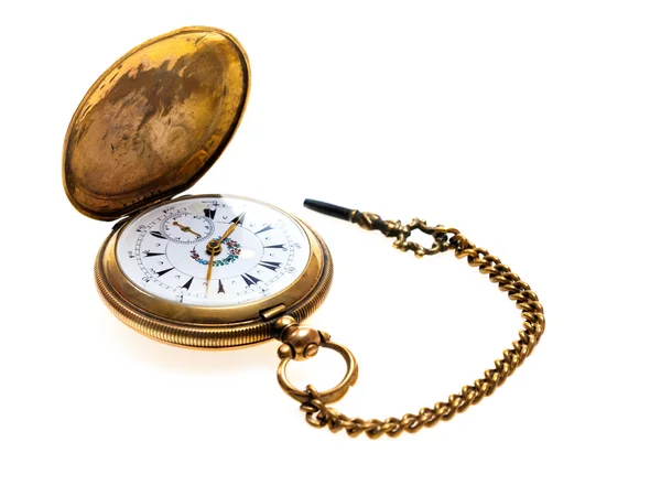Pocket watch antik guld — Stockfoto