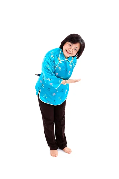Wellcome, Chinese Woman — Stock Photo, Image