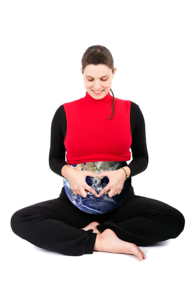 Earth pregnant women — Stock Photo, Image