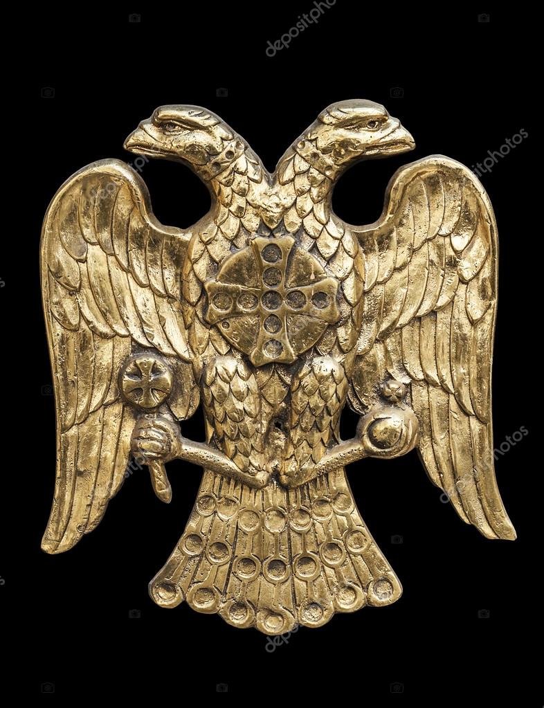 Roman Double Headed Eagle Silver Pendant Russian Byzantine Empire 