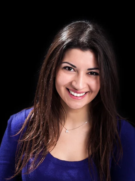 Portrait of Happy Young Woman Smiling — Stock Photo, Image