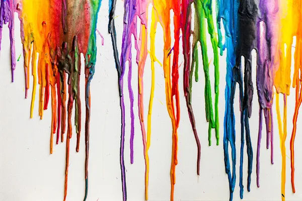 Melted Crayons Colorful Abstract — Stock Photo, Image