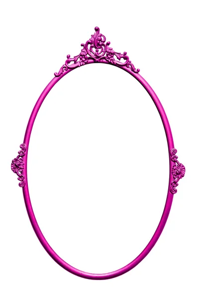 Purple round retro mirror frame — Stock Photo, Image