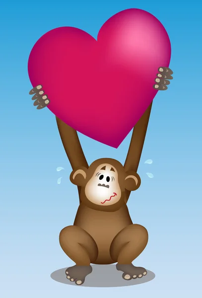 Monkey love Royalty Free Stock Vectors