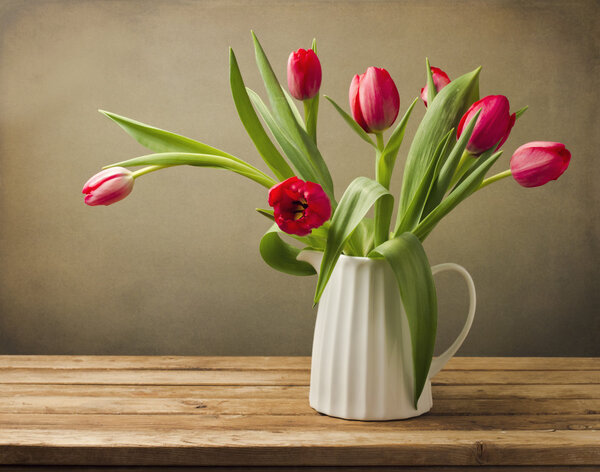 Beautiful tulip flower bouquet