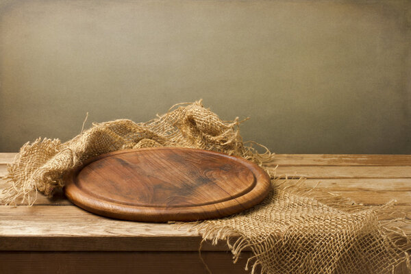 Background with wooden board