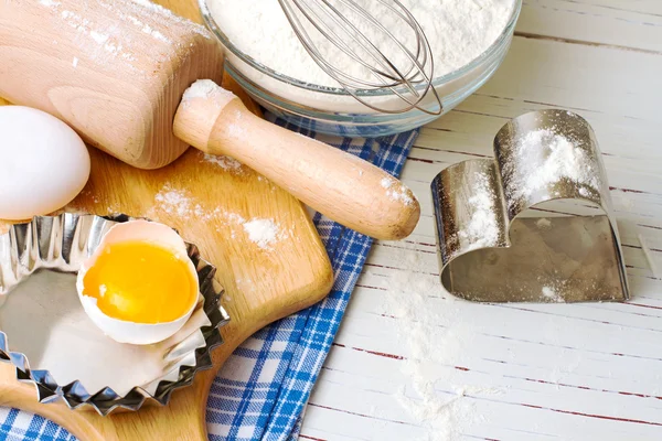 Ψήσιμο τα cookies φόντο — Φωτογραφία Αρχείου