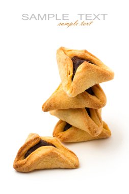 Purim Yahudi Festivali için Hamantaschen kurabiye