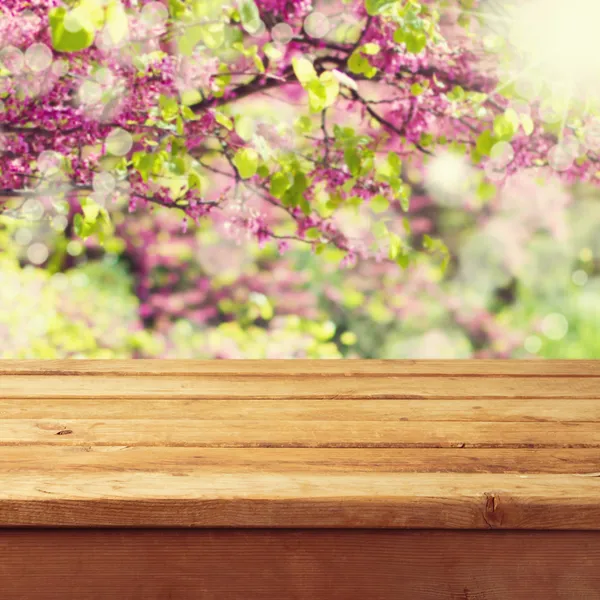 Mesa de cubierta de madera vacía — Foto de Stock