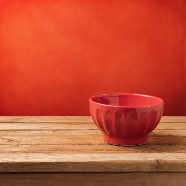 Empty red bowl — Stock Photo, Image