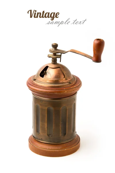 Vintage coffee grinder on white background — Stock Photo, Image