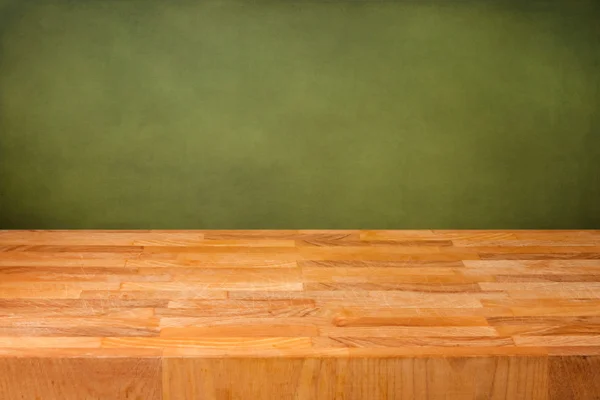 Lege houten dek tafel — Stockfoto