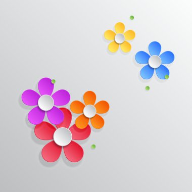 Kağıt çiçekler bahar arka plan.