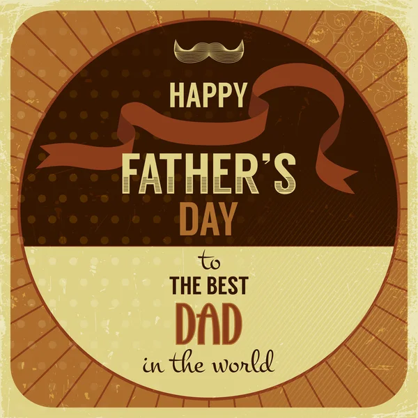 Retro styl přání pro Den otců. — Stockový vektor