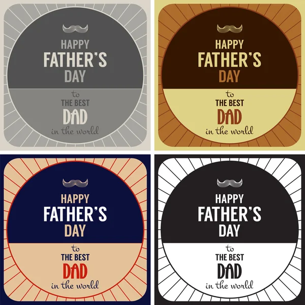 Set of retro cards for father's day. — Stockový vektor