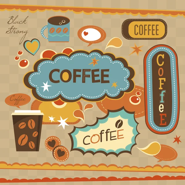 Coffee shop poster design. — Stock Vector