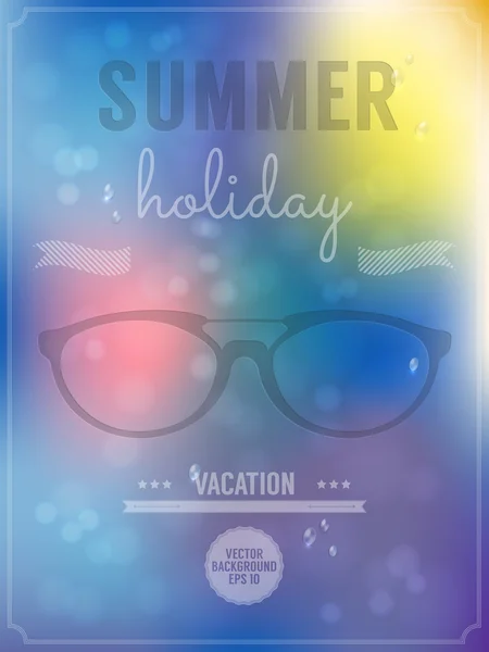 Summer holiday poster design. — Stock Vector