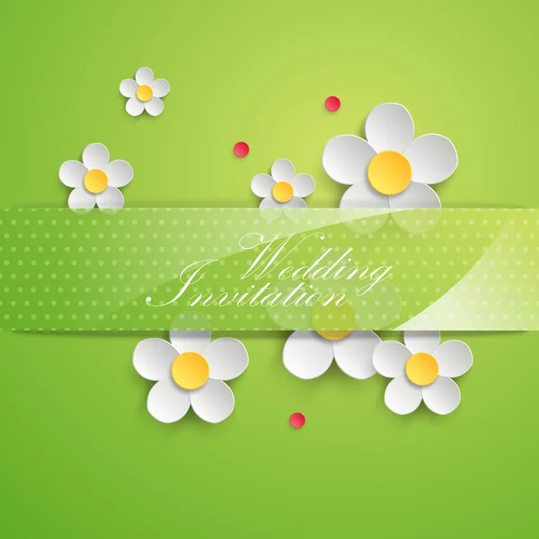 Fondo floral para diseño de invitación . — Vector de stock