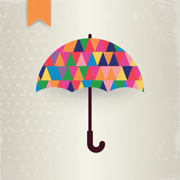Autumn abstract background with umbrella. — Stock Vector