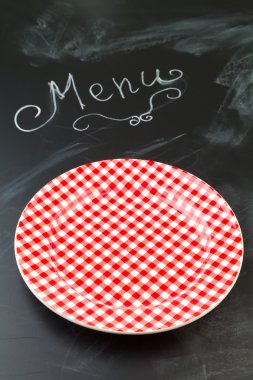 boş ekose desenli tabak