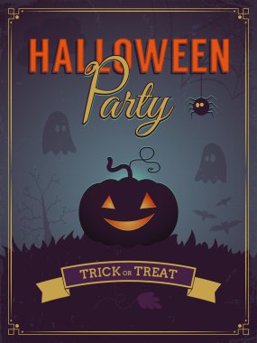 Halloween partij posterontwerp