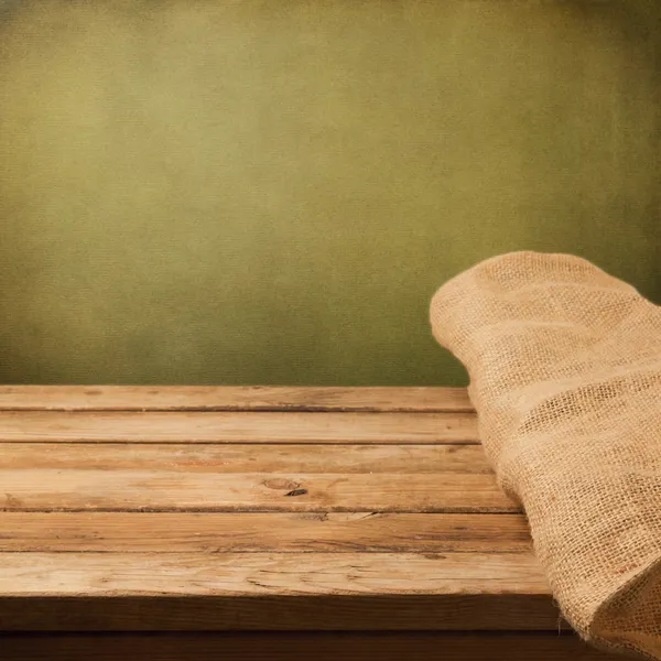 Fondo vintage con mesa de madera — Foto de Stock