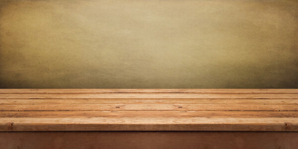 Background with wooden table