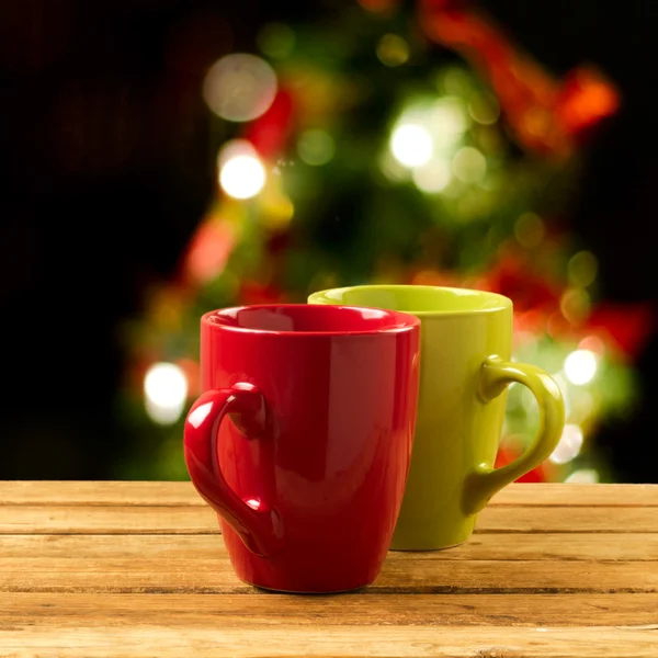 Christmas holiday mugs — Stock Photo, Image