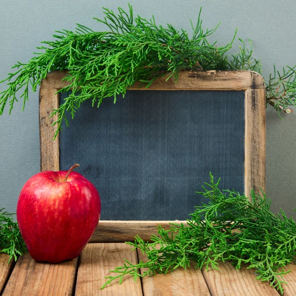 Fondo de Navidad con pizarra — Foto de Stock