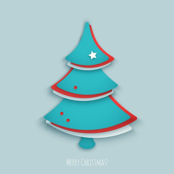 Christmas paper tree — Stock Vector