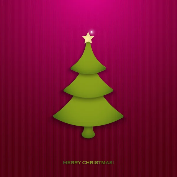 Weihnachtsbaum-Grußkarte — Stockvektor