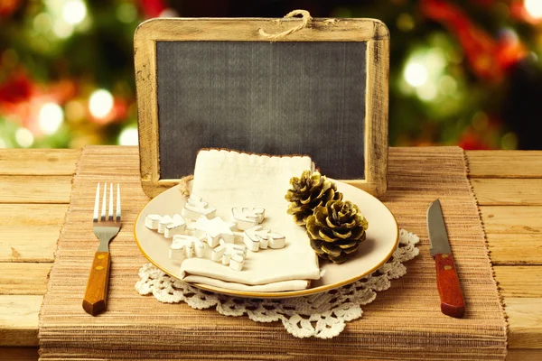 Christmas table setting — Stock Photo, Image